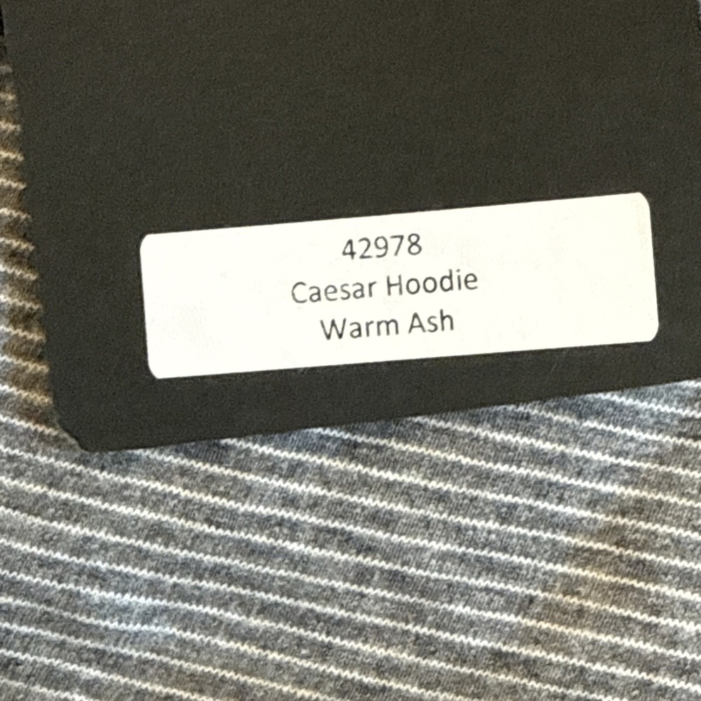Robert Barakett Montreal Caesar Hoodie Men's M Gray Warm Ash Striped NWT - Picture 5 of 9